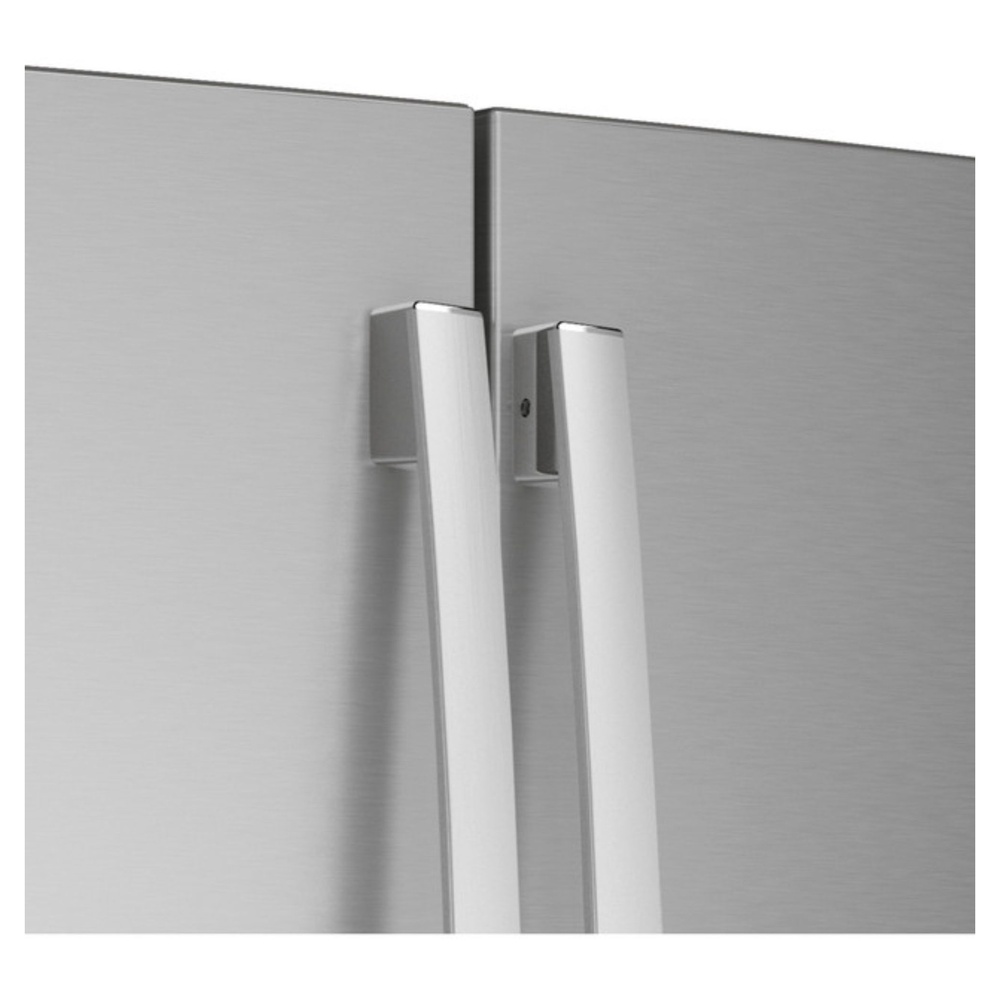 GE-PWE23KYNFS-Modern Refrigerator Handles Close-Up