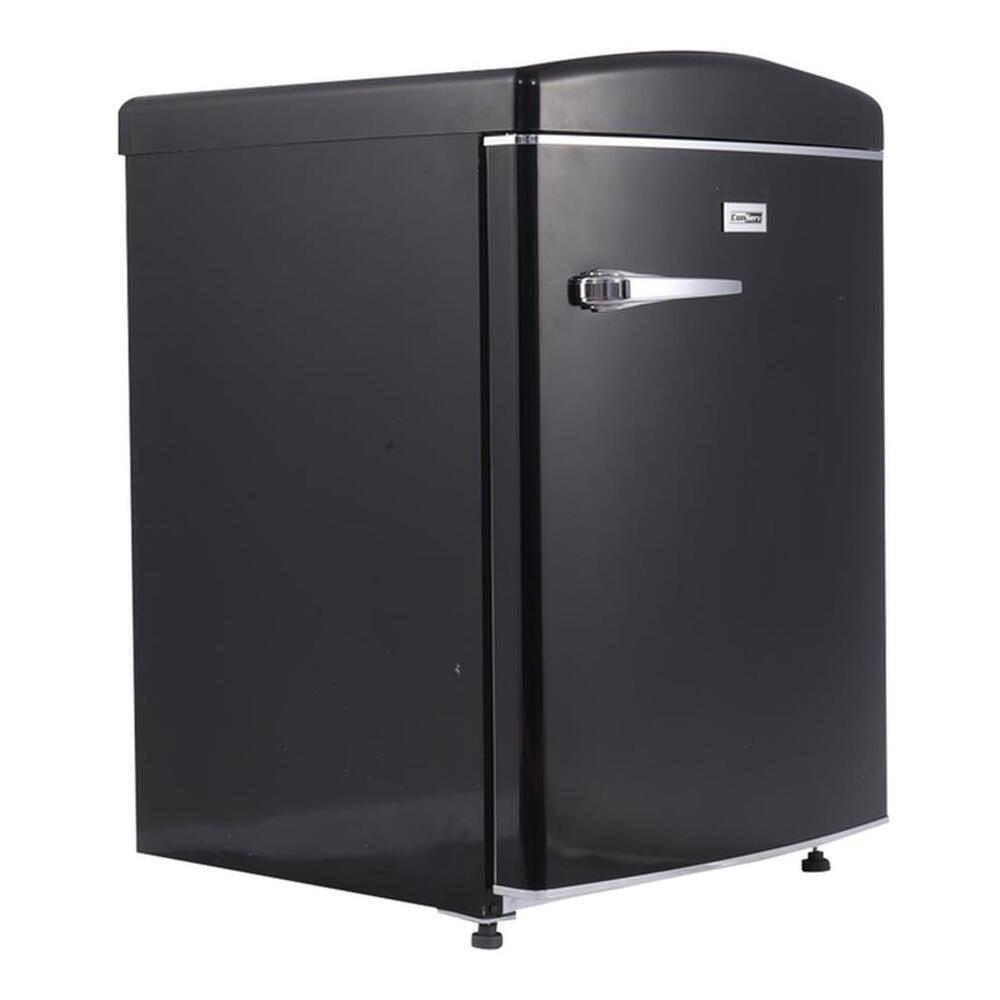 Equator CRCRF320B Conserv Compact 24 inch Retro Bottom Mount Refrigerator with 11 cu. ft. Capacity, Fast Freezing, Interior LED Light, Retro Handles, in Black