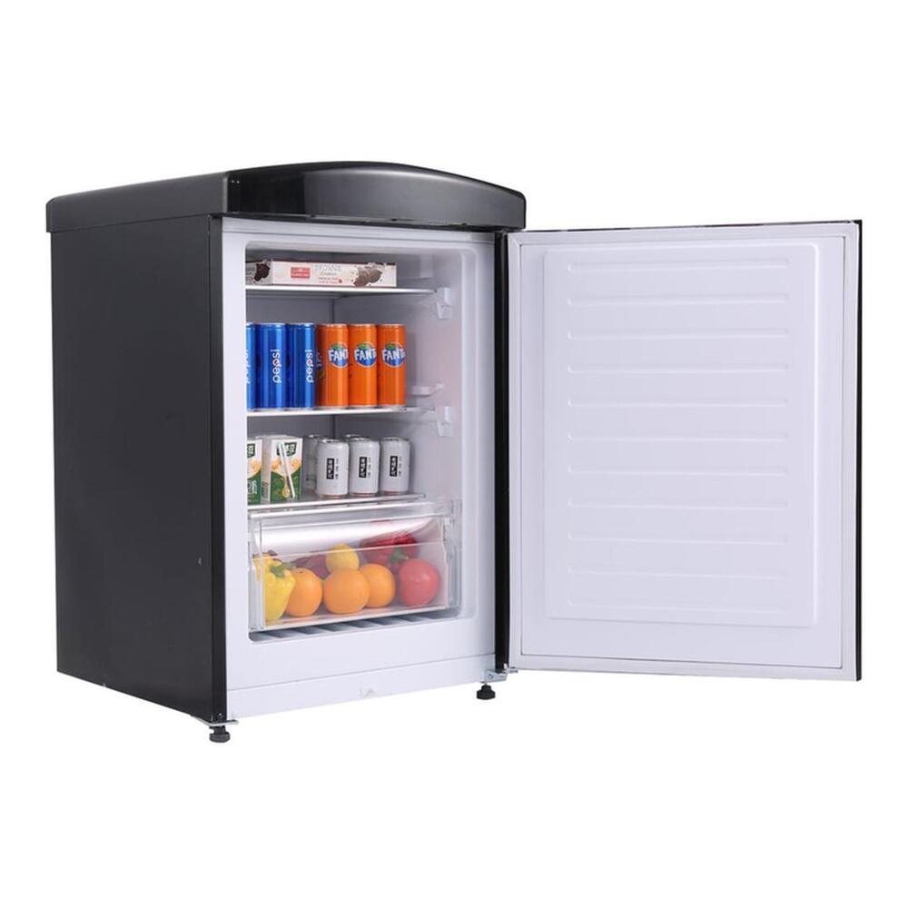Equator CRCRF320B Conserv Compact 24 inch Retro Bottom Mount Refrigerator with 11 cu. ft. Capacity, Fast Freezing, Interior LED Light, Retro Handles, in Black