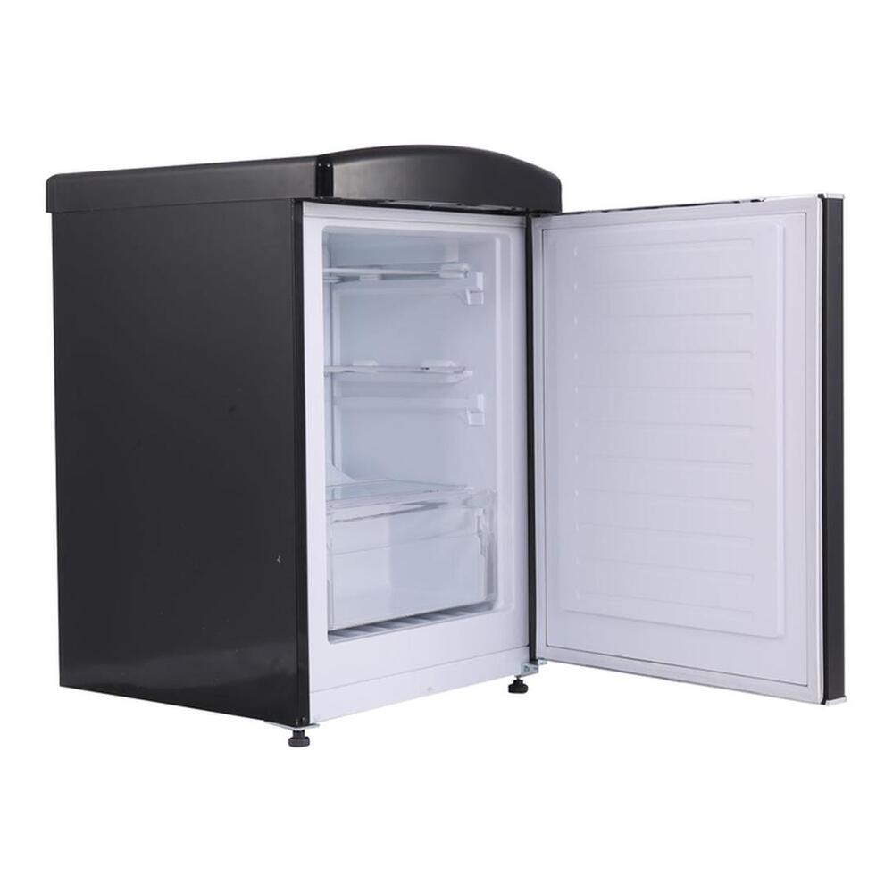 Equator CRCRF320B Conserv Compact 24 inch Retro Bottom Mount Refrigerator with 11 cu. ft. Capacity, Fast Freezing, Interior LED Light, Retro Handles, in Black
