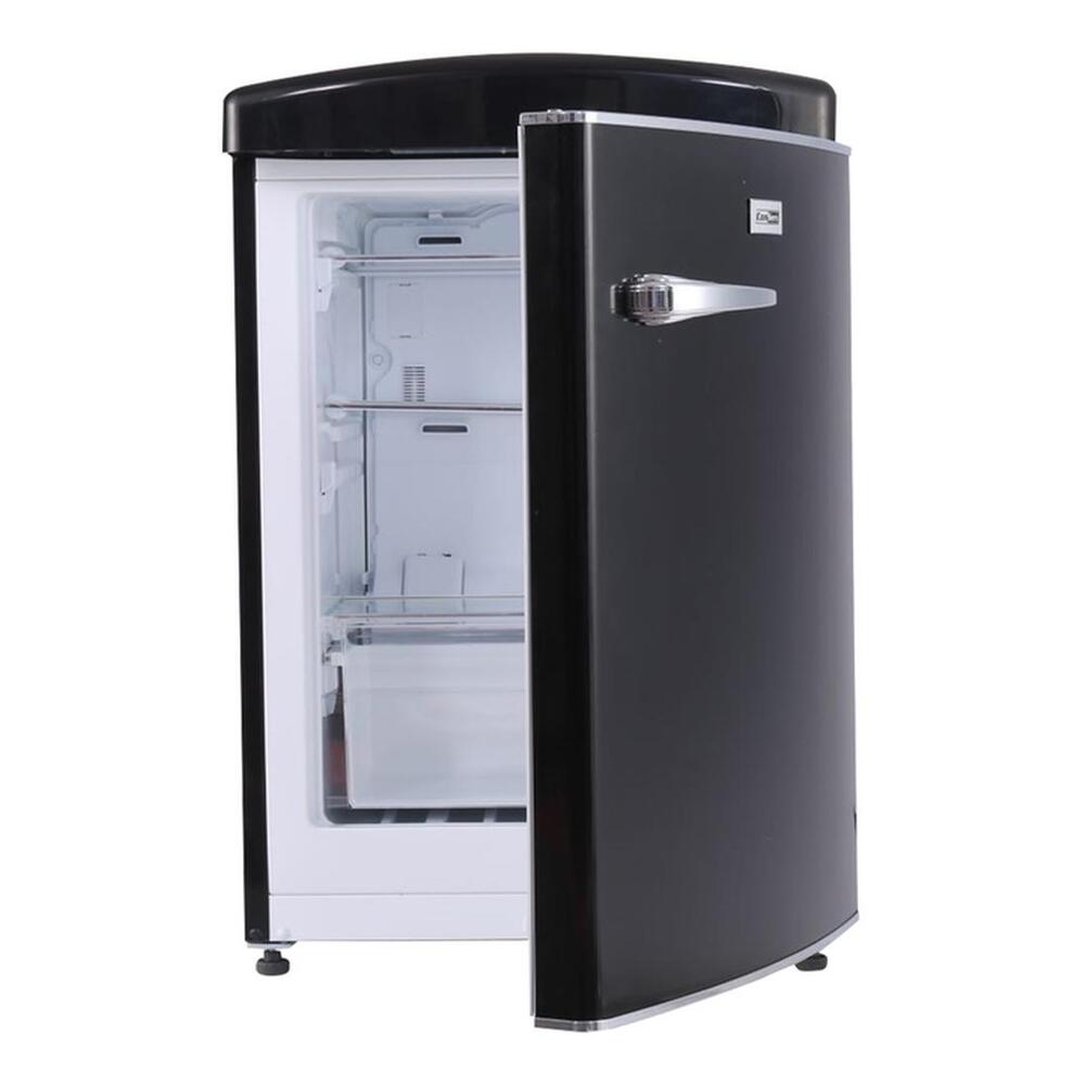 Equator CRCRF320B Conserv Compact 24 inch Retro Bottom Mount Refrigerator with 11 cu. ft. Capacity, Fast Freezing, Interior LED Light, Retro Handles, in Black