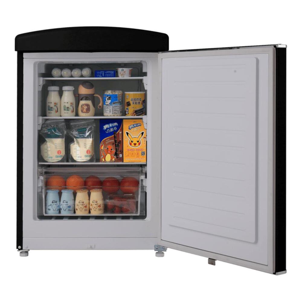 Equator CRCRF320B Conserv Compact 24 inch Retro Bottom Mount Refrigerator with 11 cu. ft. Capacity, Fast Freezing, Interior LED Light, Retro Handles, in Black