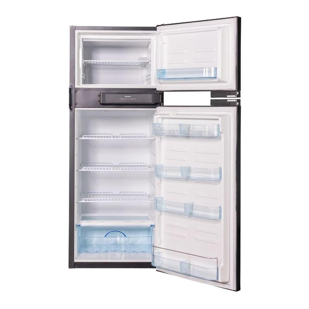 Equator RF1012DC Conserv 23 inch Built-in or Freestanding Top-Freezer Refrigerator with 10 cu. ft. Capacity, Crisper, Interior LED Light, Eco Mode, in Stainless Steel