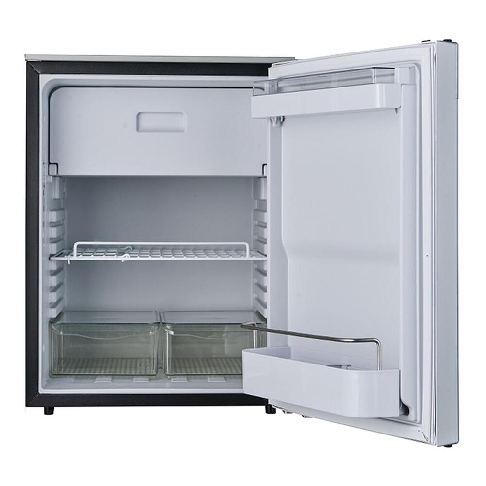 Equator RF12-282 19 inch Built-in Undercounter Mini-Fridge Freezer with 2.8 cu. ft. Capacity, Locking Latch Door, Electronic Temperature Control, Two Mini Crisper Drawers, in Stainless Steel