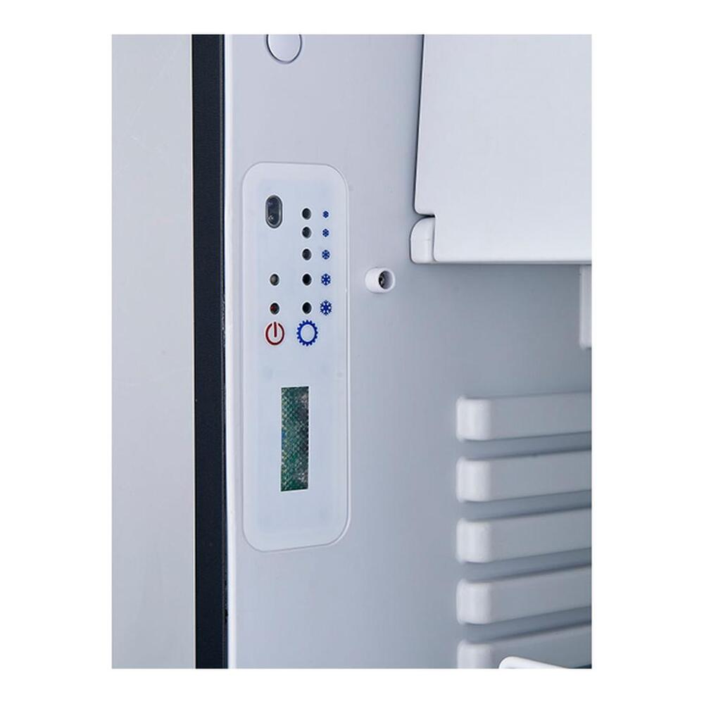 Equator RF12-282 19 inch Built-in Undercounter Mini-Fridge Freezer with 2.8 cu. ft. Capacity, Locking Latch Door, Electronic Temperature Control, Two Mini Crisper Drawers, in Stainless Steel