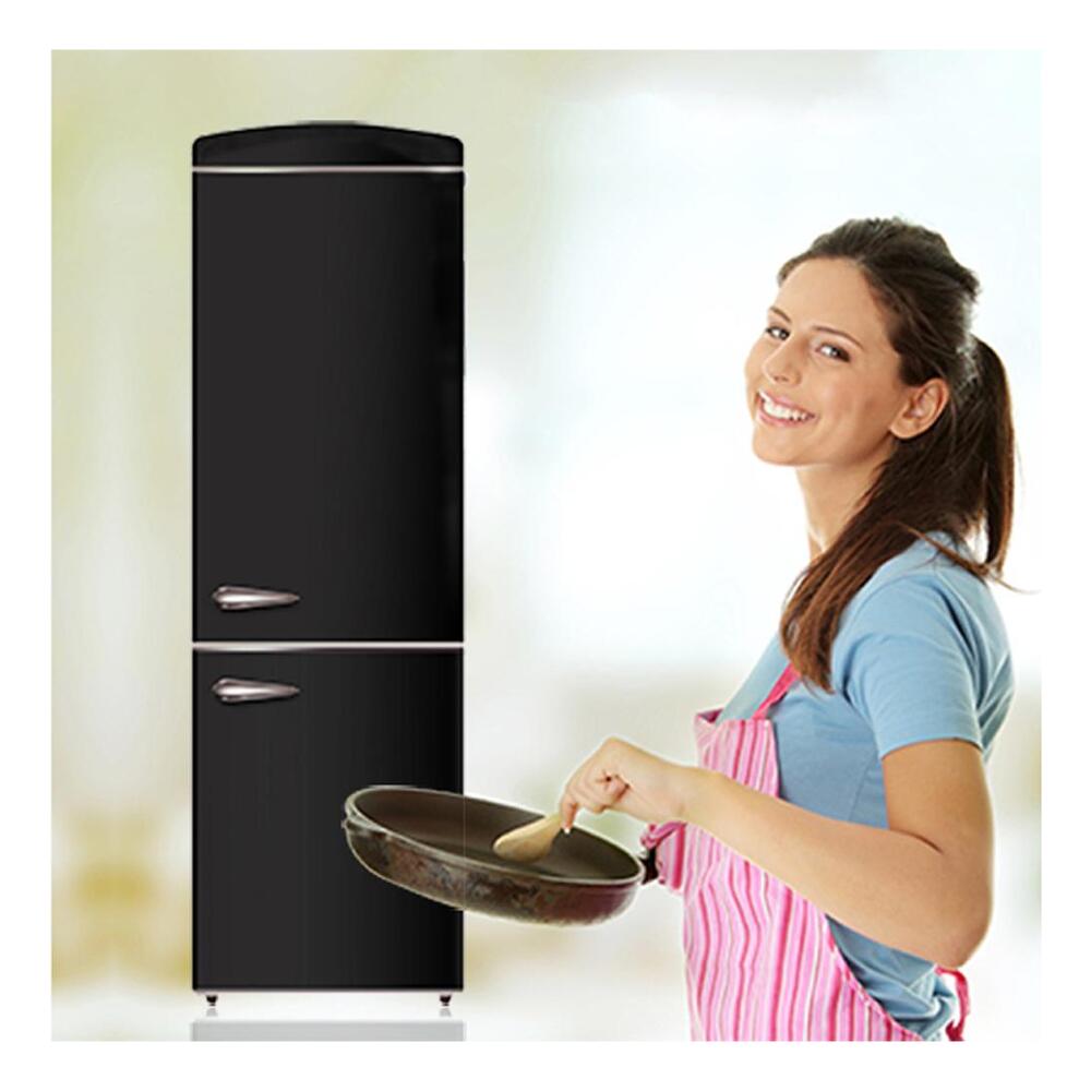 Equator RF132 Conserv Compact 24 inch Freestanding Retro Bottom Mount Refrigerator with 11 cu. ft. Capacity, Fast Freezing, Interior LED Light, Retro Handles