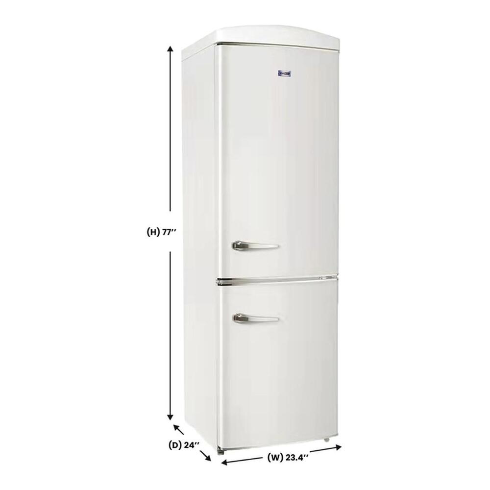 Equator RF132 Conserv Compact 24 inch Freestanding Retro Bottom Mount Refrigerator with 11 cu. ft. Capacity, Fast Freezing, Interior LED Light, Retro Handles