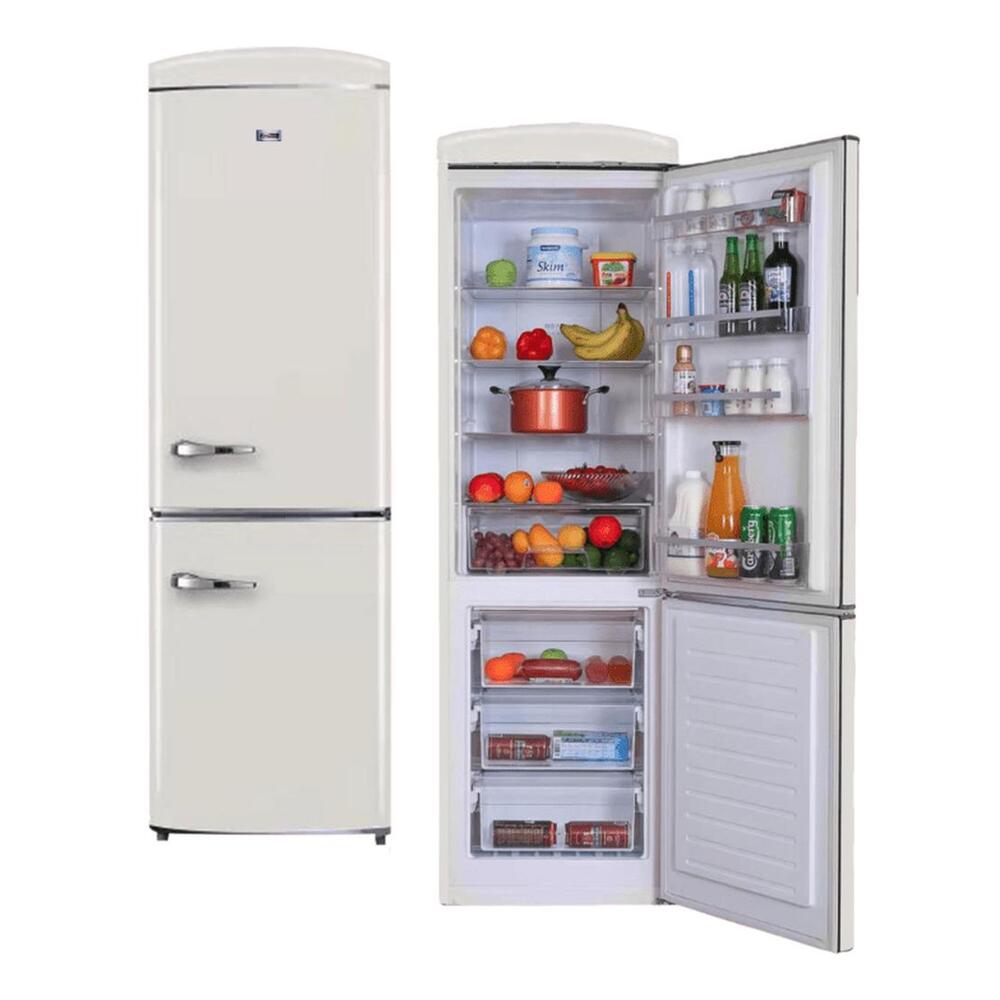 Equator RF132 Conserv Compact 24 inch Freestanding Retro Bottom Mount Refrigerator with 11 cu. ft. Capacity, Fast Freezing, Interior LED Light, Retro Handles