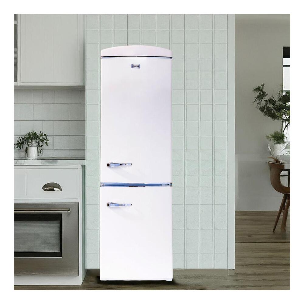 Equator RF132 Conserv Compact 24 inch Freestanding Retro Bottom Mount Refrigerator with 11 cu. ft. Capacity, Fast Freezing, Interior LED Light, Retro Handles