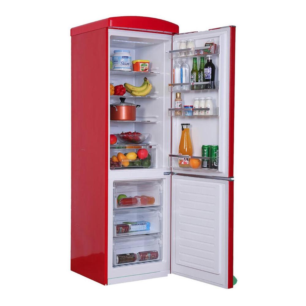 Equator RF132 Conserv Compact 24 inch Freestanding Retro Bottom Mount Refrigerator with 11 cu. ft. Capacity, Fast Freezing, Interior LED Light, Retro Handles