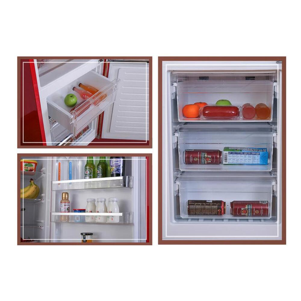 Equator RF132 Conserv Compact 24 inch Freestanding Retro Bottom Mount Refrigerator with 11 cu. ft. Capacity, Fast Freezing, Interior LED Light, Retro Handles