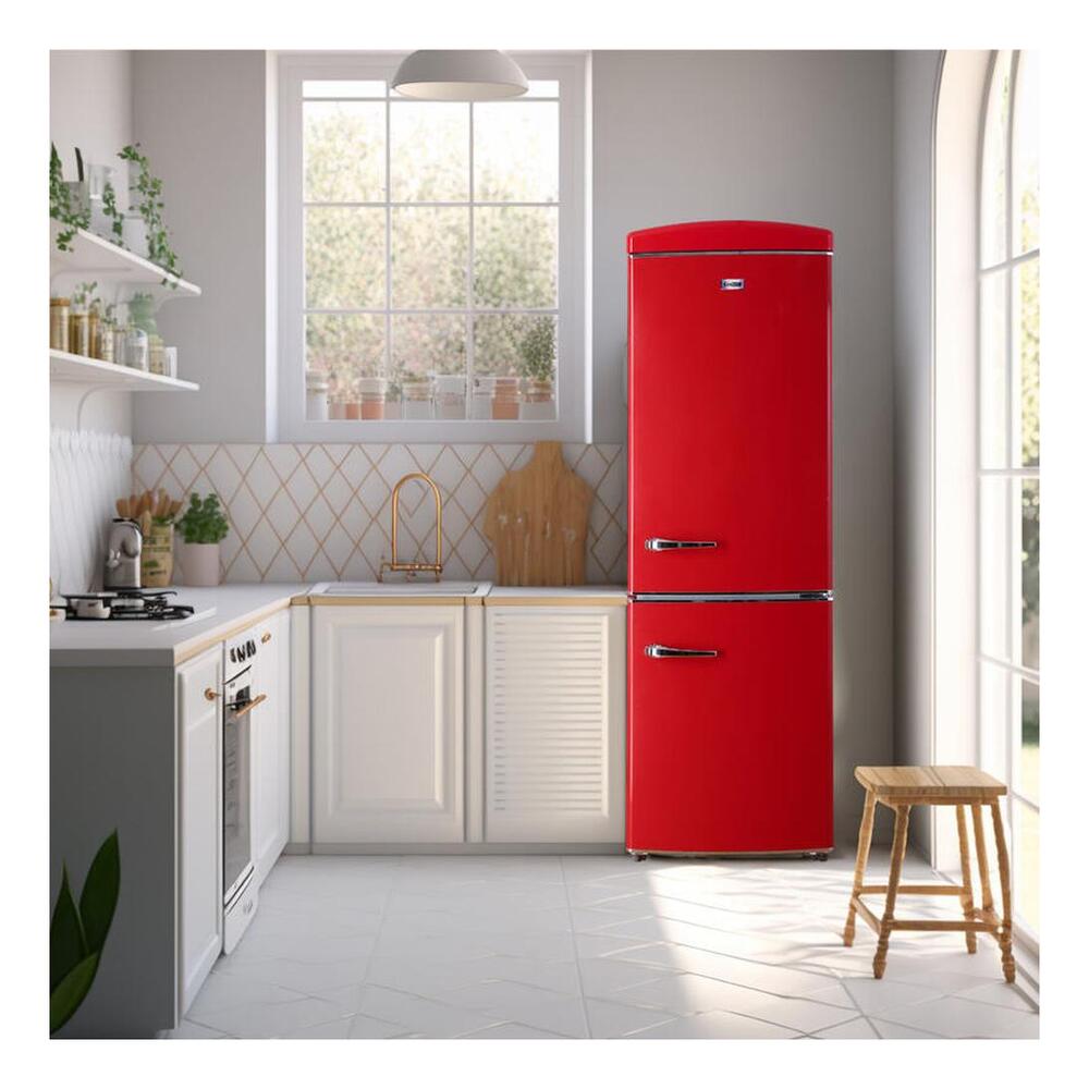 Equator RF132 Conserv Compact 24 inch Freestanding Retro Bottom Mount Refrigerator with 11 cu. ft. Capacity, Fast Freezing, Interior LED Light, Retro Handles