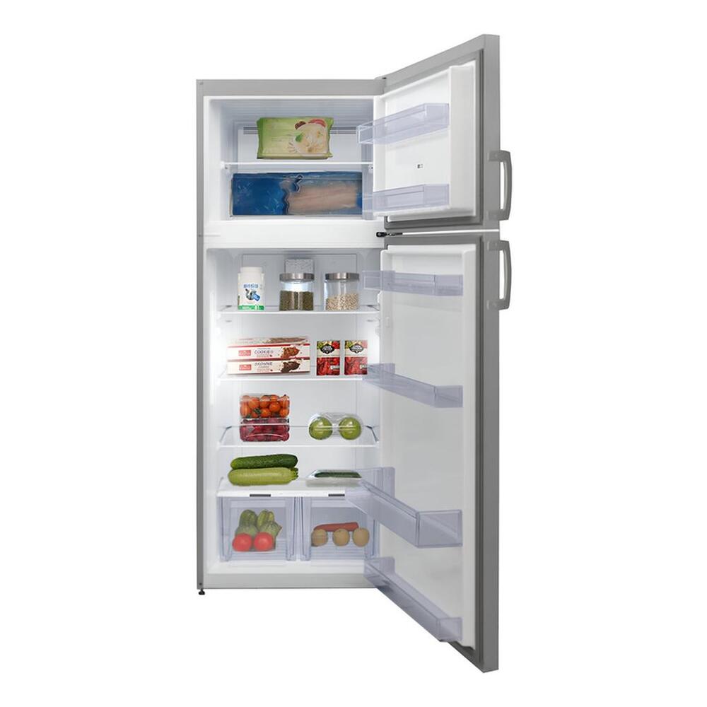 Equator RF142S 24 inch Freestanding Top-Freezer Refrigerator with 14.3 cu. ft. Capacity, Temperature Alarm, Interior LED Light, Ample Door Storage, in Stainless Steel