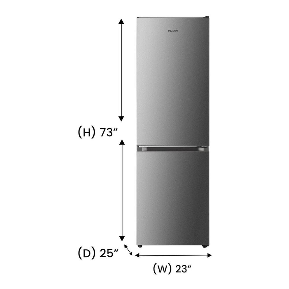 Equator RFI1200S 24 inch Freestanding Bottom-Freezer Refrigerator with 11.6 cu. ft. Capacity, Automatic Ice Maker, Eco Function, Fingerprint Resistant, in Stainless Steel