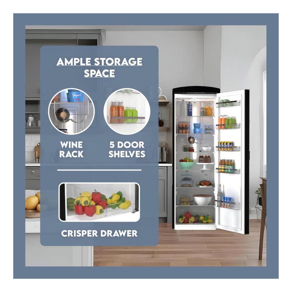 Equator RR1100 Conserv Compact 24 inch Freestanding Classic Retro Refrigerator with 11 cu. ft. Capacity, Rust Proof Handle, Multi Air Flow Cooling, Compressor Cooling