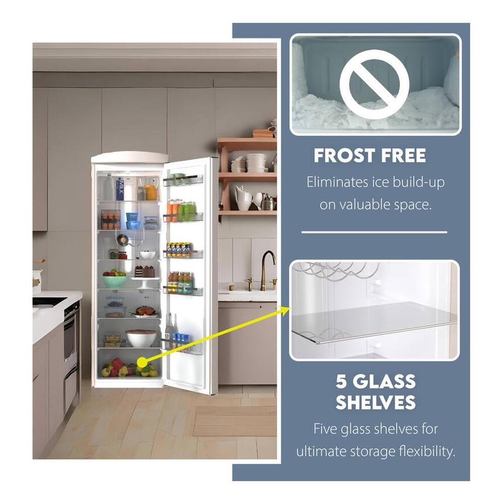 Equator RR1100 Conserv Compact 24 inch Freestanding Classic Retro Refrigerator with 11 cu. ft. Capacity, Rust Proof Handle, Multi Air Flow Cooling, Compressor Cooling