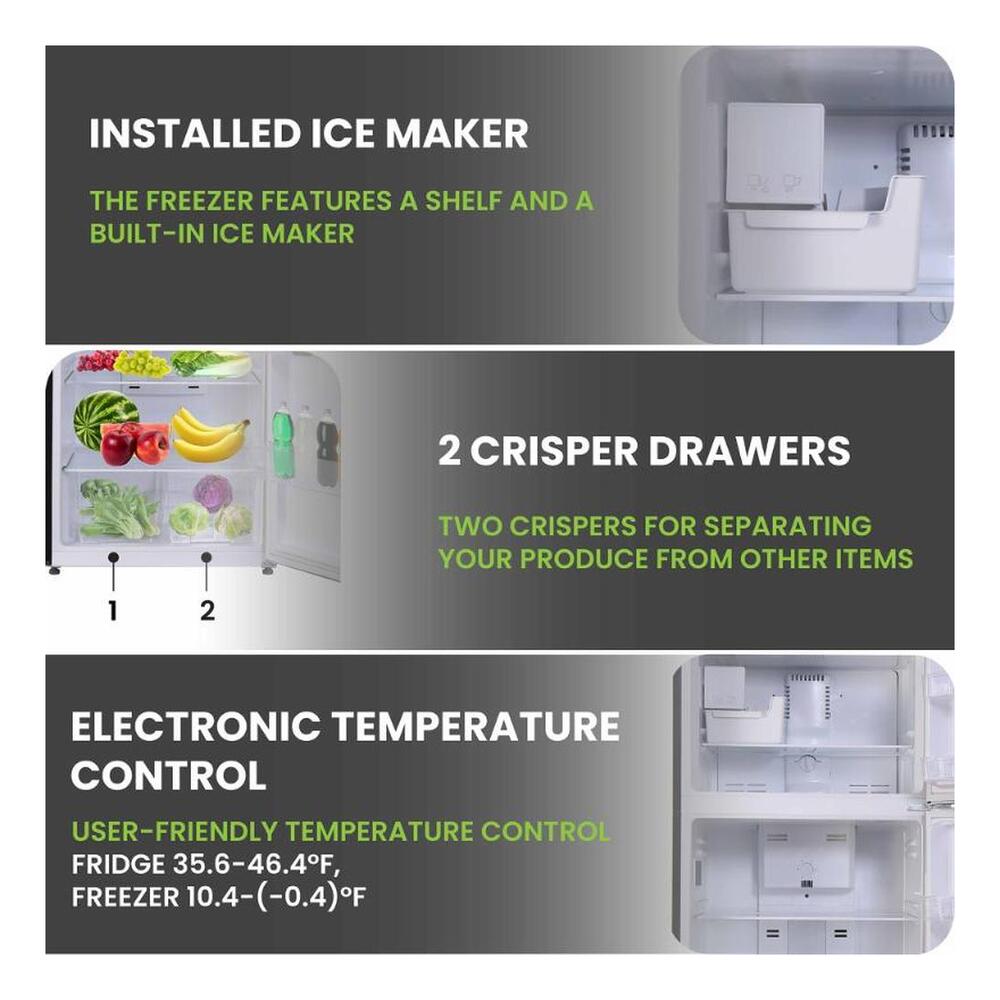 Equator RRFI18 Conserv 30 inch Freestanding Apartment Refrigerator with 18 cu. ft. Capacity, Adjustable Feet, Interior Light, Frost Free