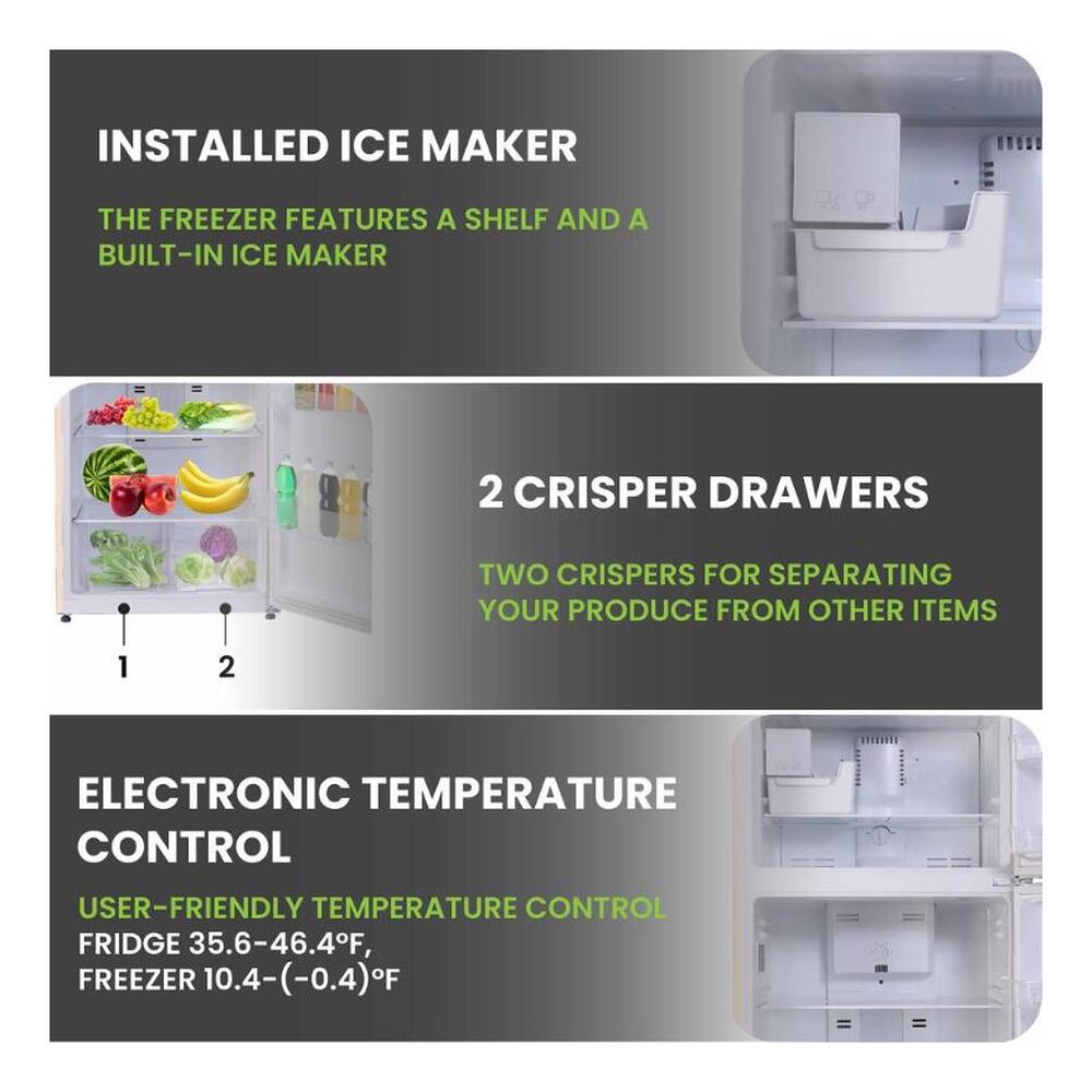 Equator RRFI18 Conserv 30 inch Freestanding Apartment Refrigerator with 18 cu. ft. Capacity, Adjustable Feet, Interior Light, Frost Free