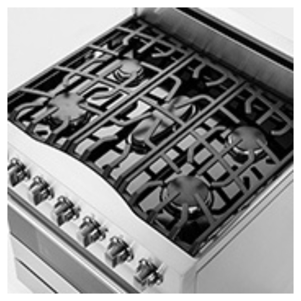 Viking-RVDR33025BSB-Continuous Grate
