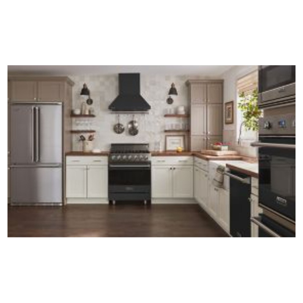 Viking-RVFFR336SS-Complete Kitchen View Along With Fridge