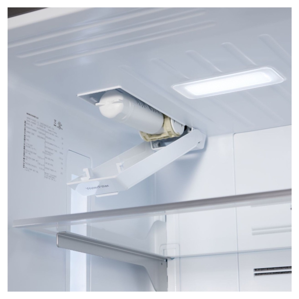 Viking-RVFFR336SS-Shown With Side Water Filter View