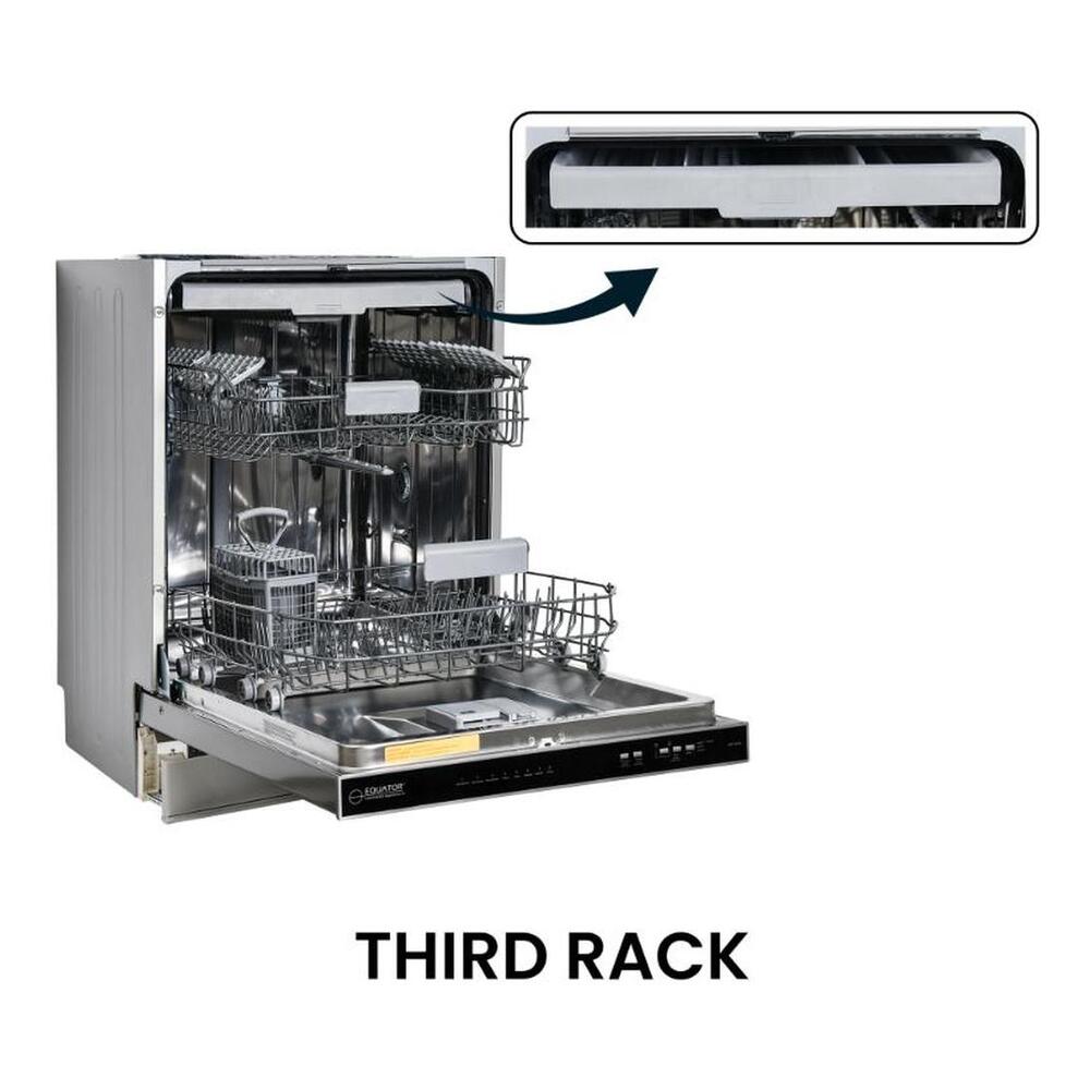 Equator WBT2440 24 inch Built-In Dishwasher with 15 Place Settings, Touch Button Control Panel, Rinse-Aid Indicator, Low Noise Level