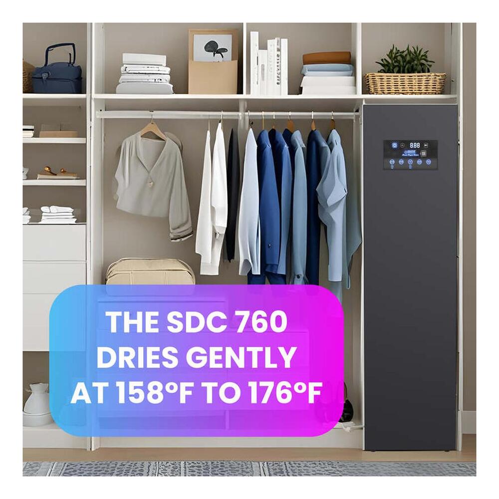 Equator SDC760 16 inch Steam Dryer Closet with 7.6 cu. ft Capacity, Wrinkle-Free Steaming, Automatic cooling function, Odor resistant