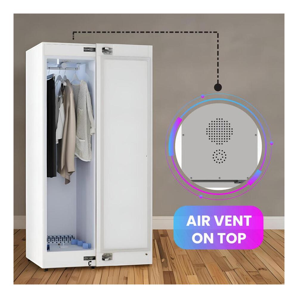 Equator SDC760 16 inch Steam Dryer Closet with 7.6 cu. ft Capacity, Wrinkle-Free Steaming, Automatic cooling function, Odor resistant