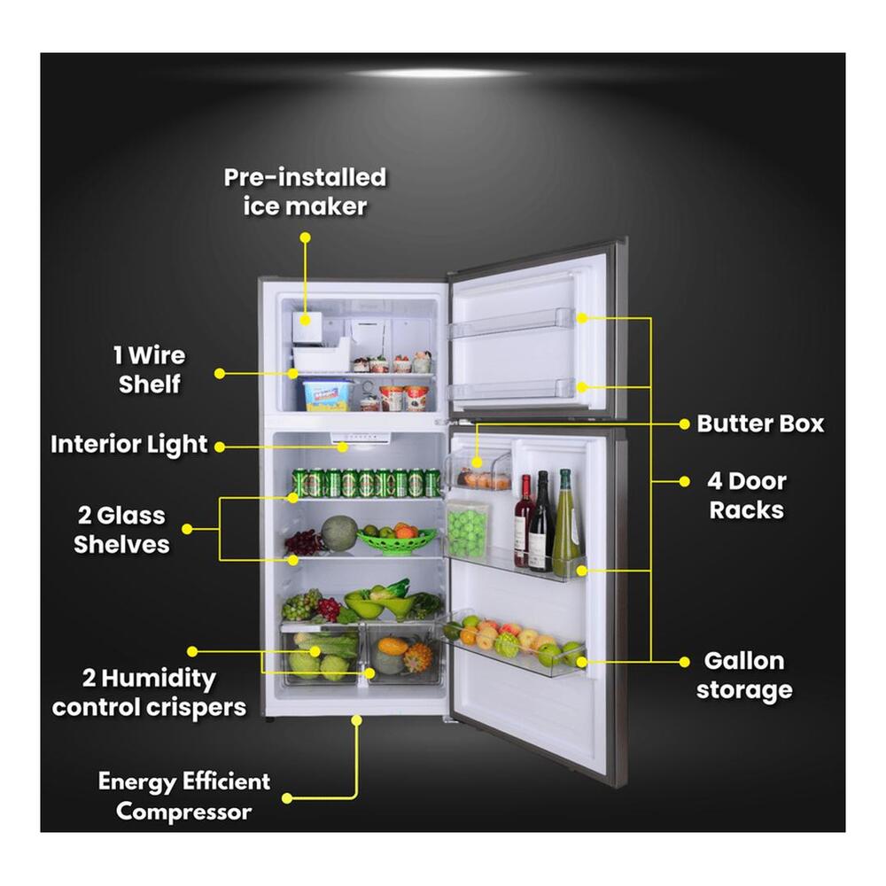 Equator TMRI180S Conserv 30 inch Freestanding Apartment Refrigerator with 18 cu. ft. Capacity, Adjustable Feet, Interior Light, Fingerprint Resistant, in Stainless Steel