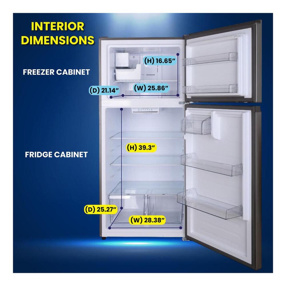 Equator TMRI210S Conserv 33 inch Freestanding Apartment Refrigerator with 21 cu. ft. Capacity, Adjustable Feet, Interior Light, Fingerprint Resistant, in Stainless Steel