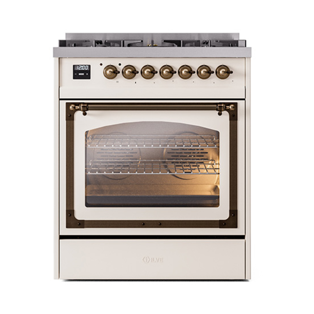 ILVE_UN30NMPAWBLP_Nostalgie_II_30"_Dual_Fuel_Range_front_view