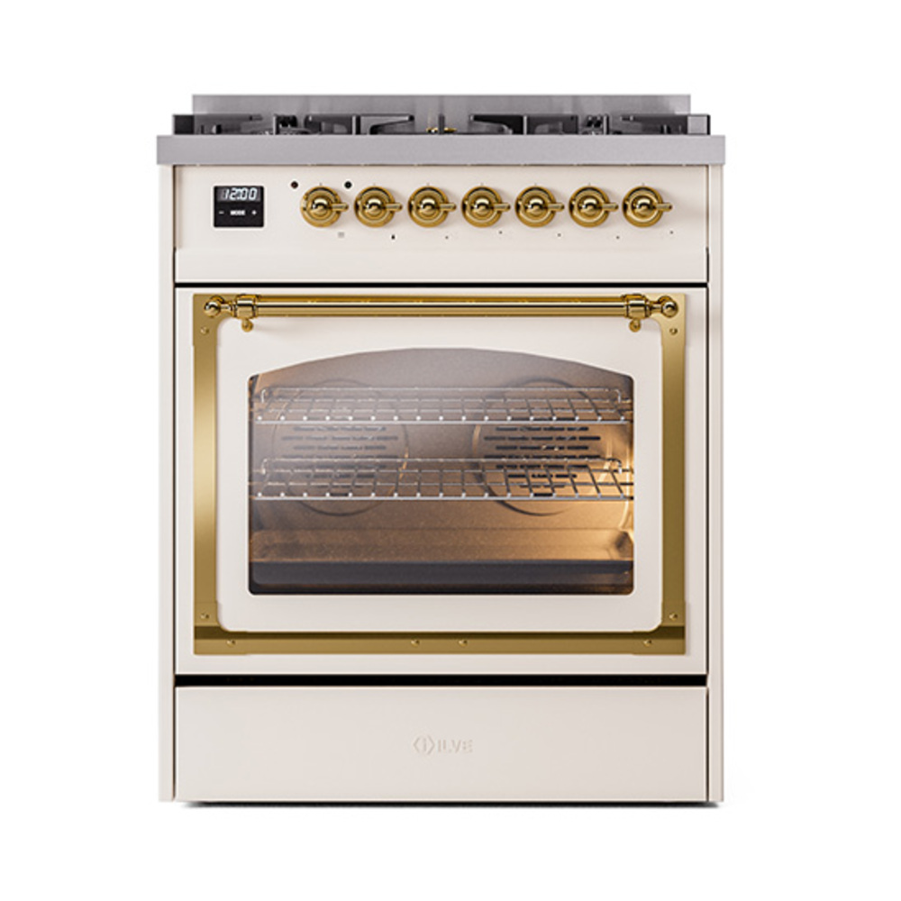 ILVE_UN30NMPAWG_Nostalgie_II_30"_Dual_Fuel_Range_front_view