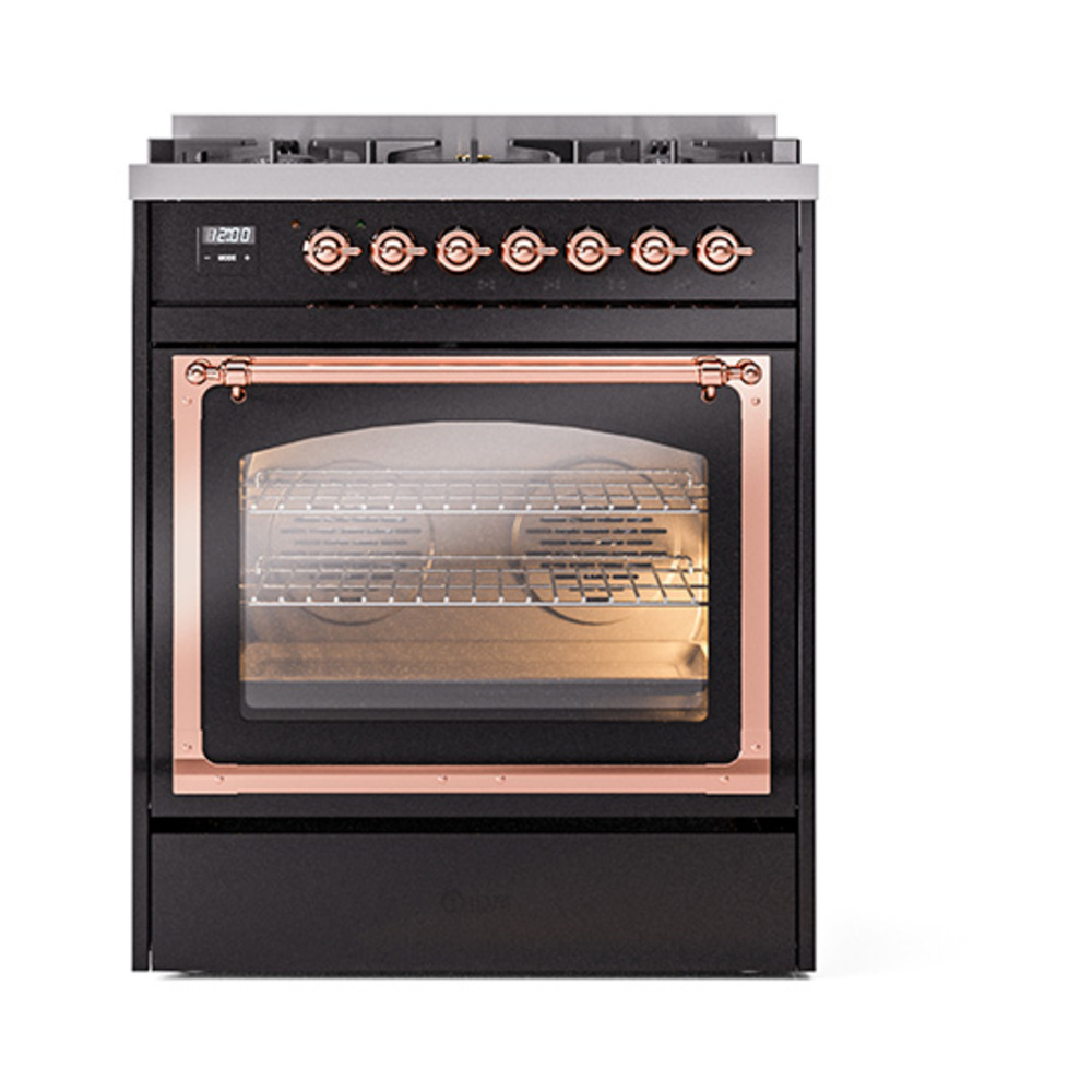 ILVE_UN30NMPBKPLP_Nostalgie_II_30"_Dual_Fuel_Range_front_view