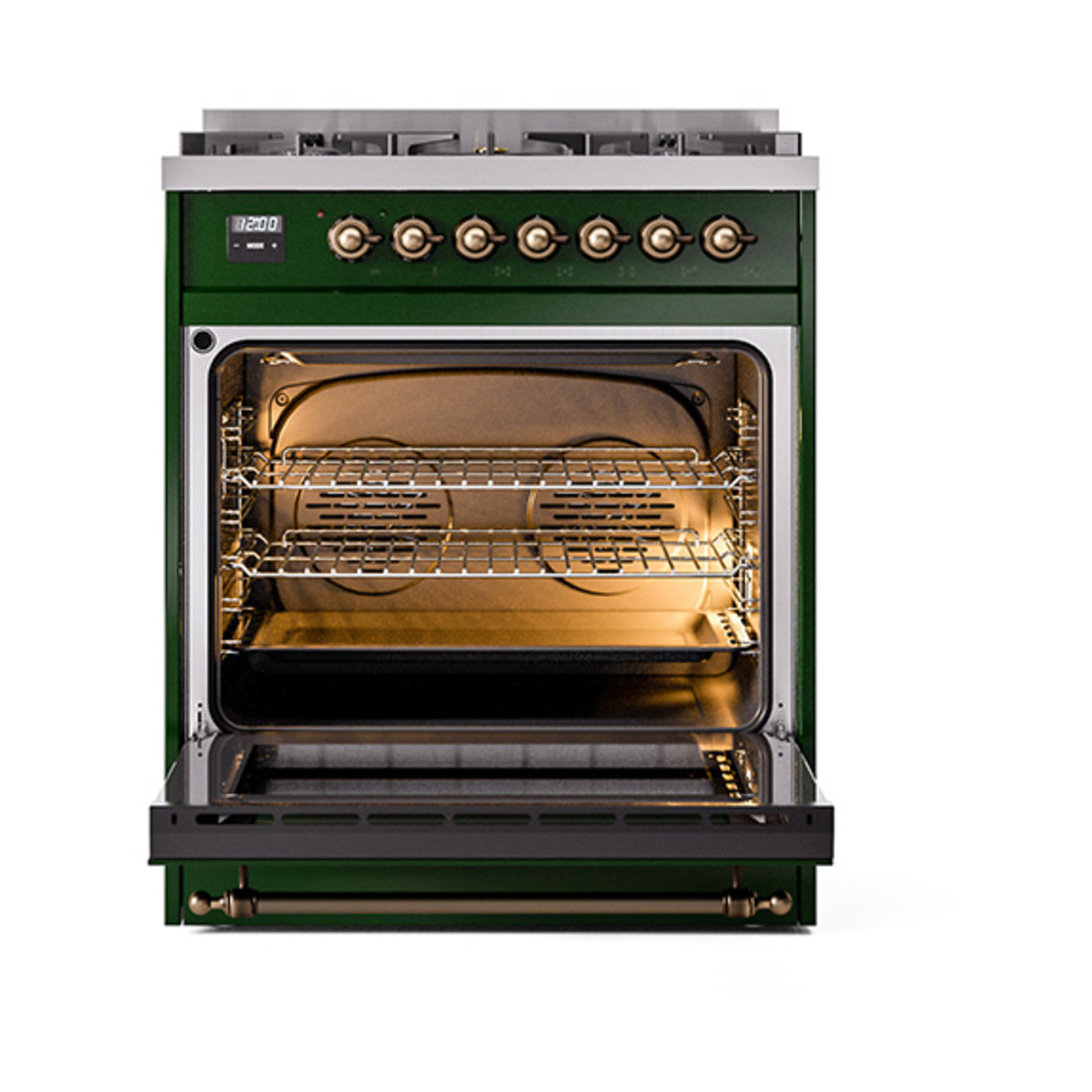 ILVE_UN30NMPEGBLP_Nostalgie_II_30"_Dual_Fuel_Range_oven_door_opened