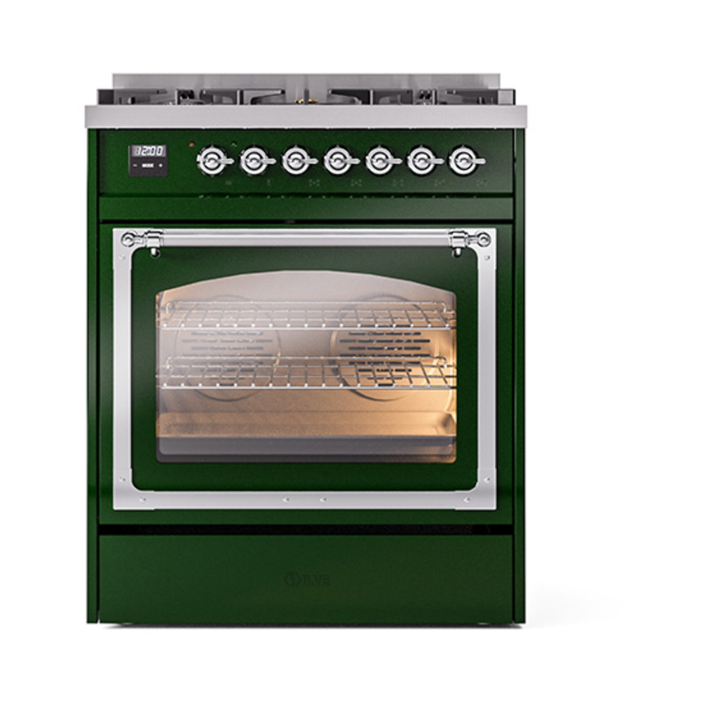 ILVE_UN30NMPEGCLP_Nostalgie_II_30"_Dual_Fuel_Range_front_view