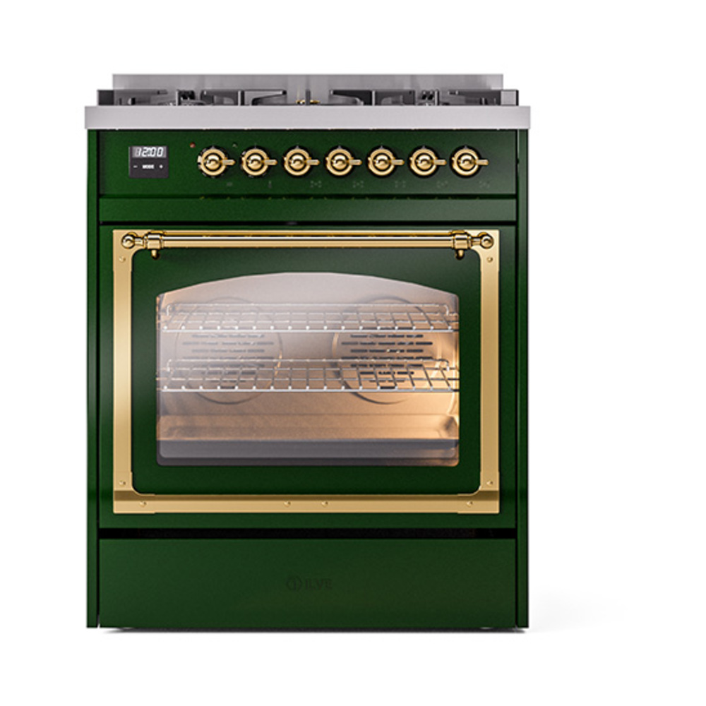 ILVE_UN30NMPEGGLP_Nostalgie_II_30"_Dual_Fuel_Range_front_view