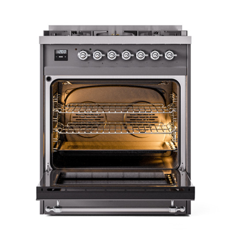 ILVE_UN30NMPMGCLP_Nostalgie_II_30"_Dual_Fuel_Range_oven_door_opened