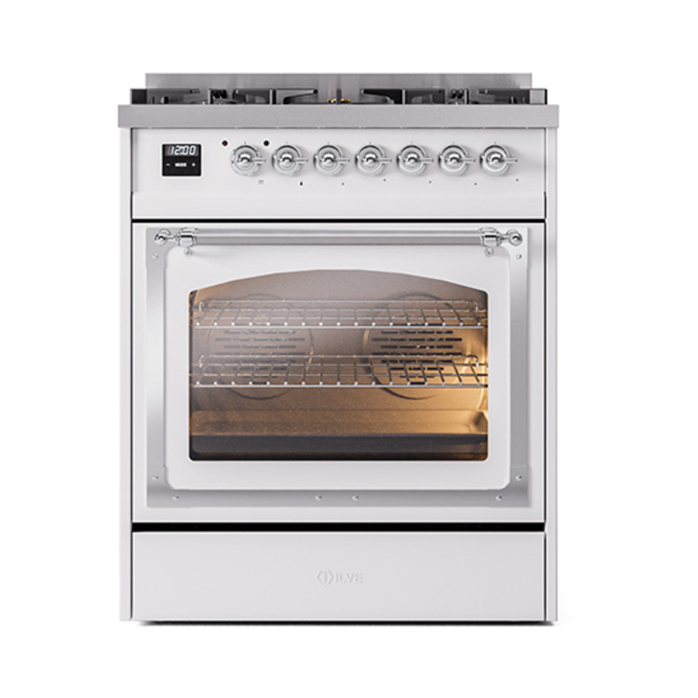 ILVE_UN30NMPRACLP_Nostalgie_II_30"_Dual_Fuel_Range_front_view