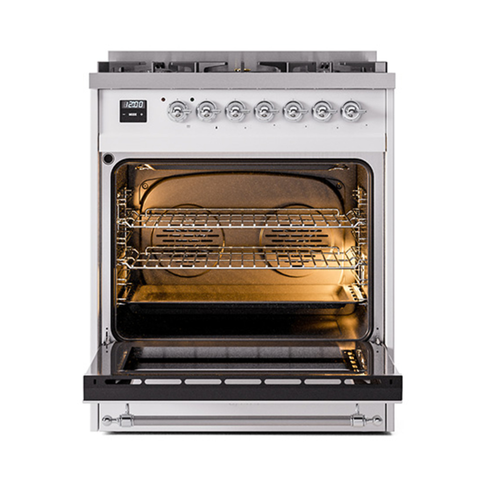 ILVE_UN30NMPRACLP_Nostalgie_II_30"_Dual_Fuel_Range_oven_door_opened