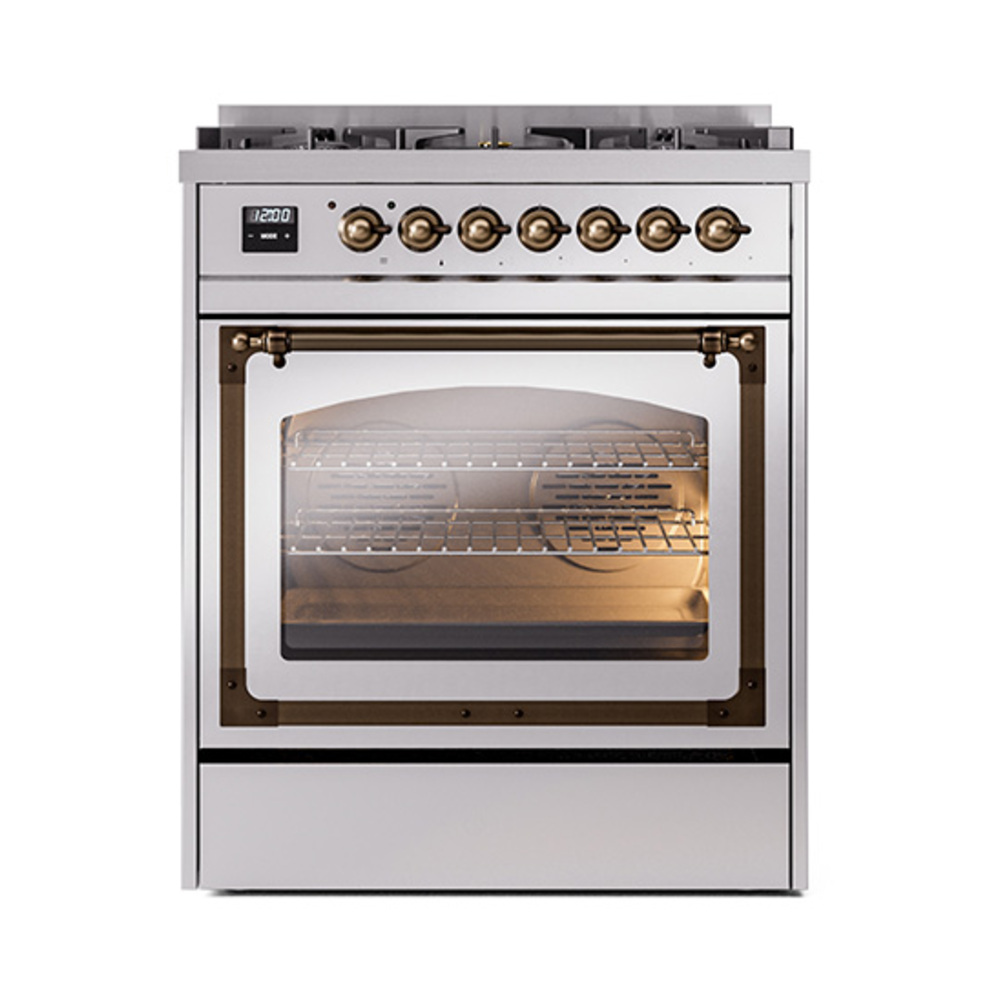 ILVE_UN30NMPSSB_Nostalgie_II_30"_Dual_Fuel_Range_front_view
