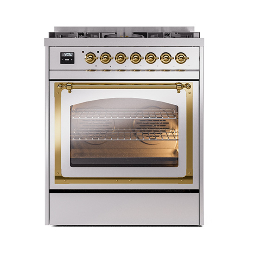 ILVE_UN30NMPSSGLP_Nostalgie_II_30"_Dual_Fuel_Range_front_view