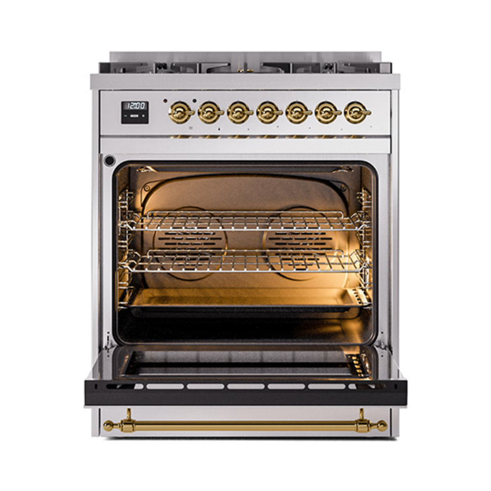 ILVE_UN30NMPSSGLP_Nostalgie_II_30"_Dual_Fuel_Range_oven_door_opened