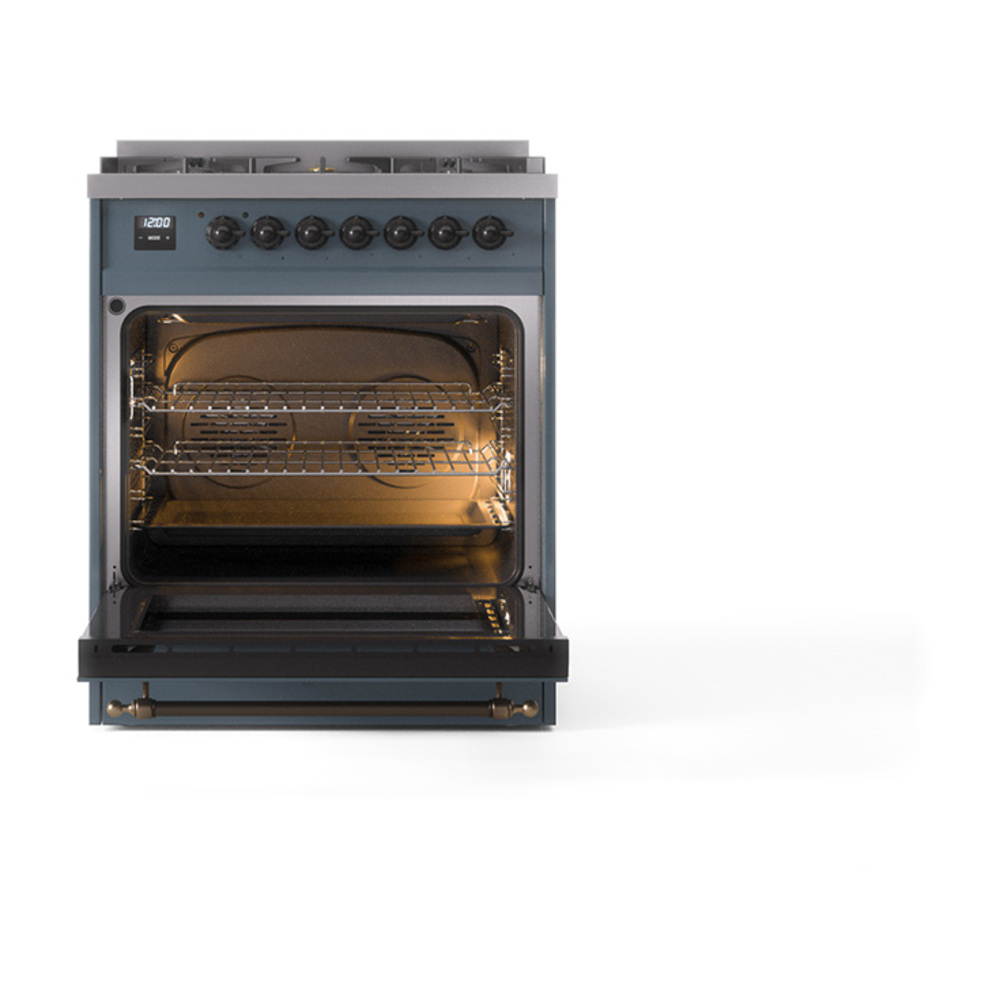 ILVE_UN30QNMPBGBLP_Nostalgie_II_30"_Dual_Fuel_Range_oven_door_opened