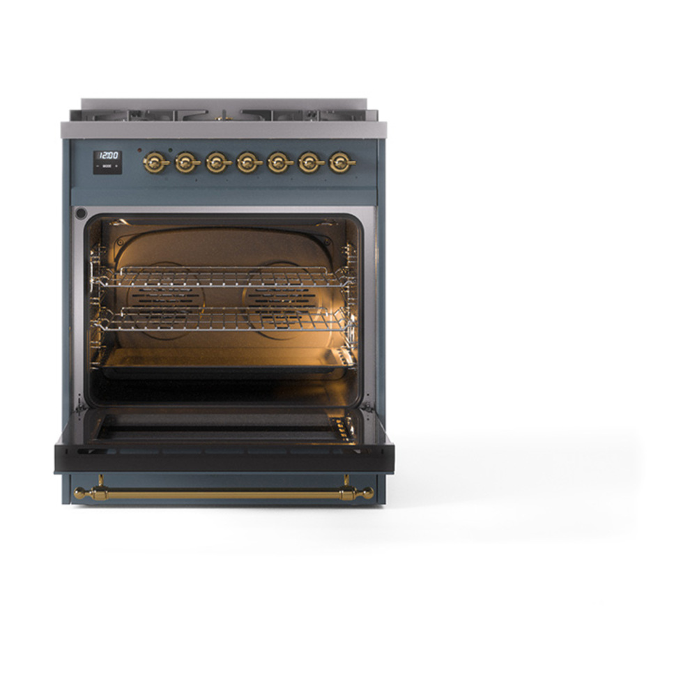 ILVE_UN30QNMPBGG_Nostalgie_II_30"_Dual_Fuel_Range_oven_door_opened
