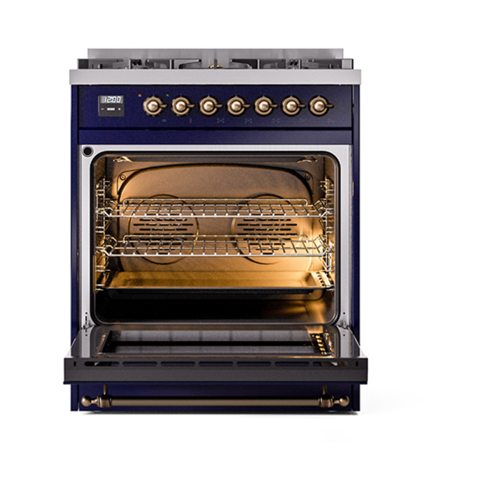 ILVE_UN30QNMPMBB_Nostalgie_II_30"_Dual_Fuel_Range_oven_door_opened
