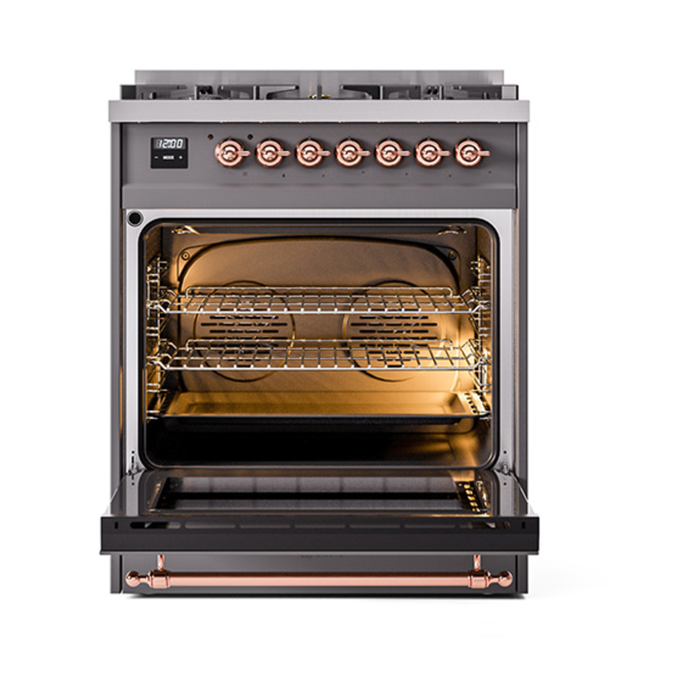 ILVE_UN30QNMPMGP_Nostalgie_II_30"_Dual_Fuel_Range_oven_door_opened