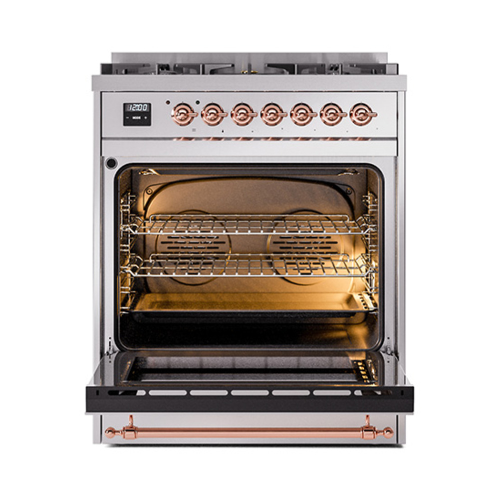 ILVE_UN30QNMPSSPLP_Nostalgie_II_30"_Dual_Fuel_Range_oven_door_opened