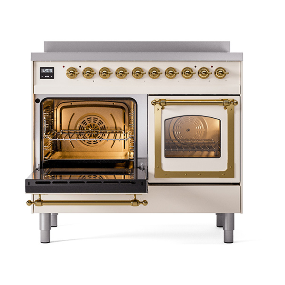 ILVE_UNDI406NMPAWG_Nostalgie_II_60"_Dual_Fuel_Range_main_oven_door_opened