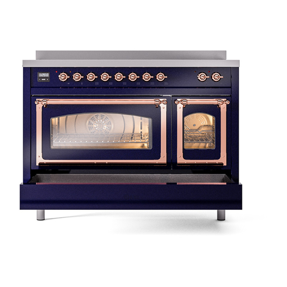 ILVE_UNI486NMPMBP_Nostalgie_II_48"_Induction_Range_drawer_opened