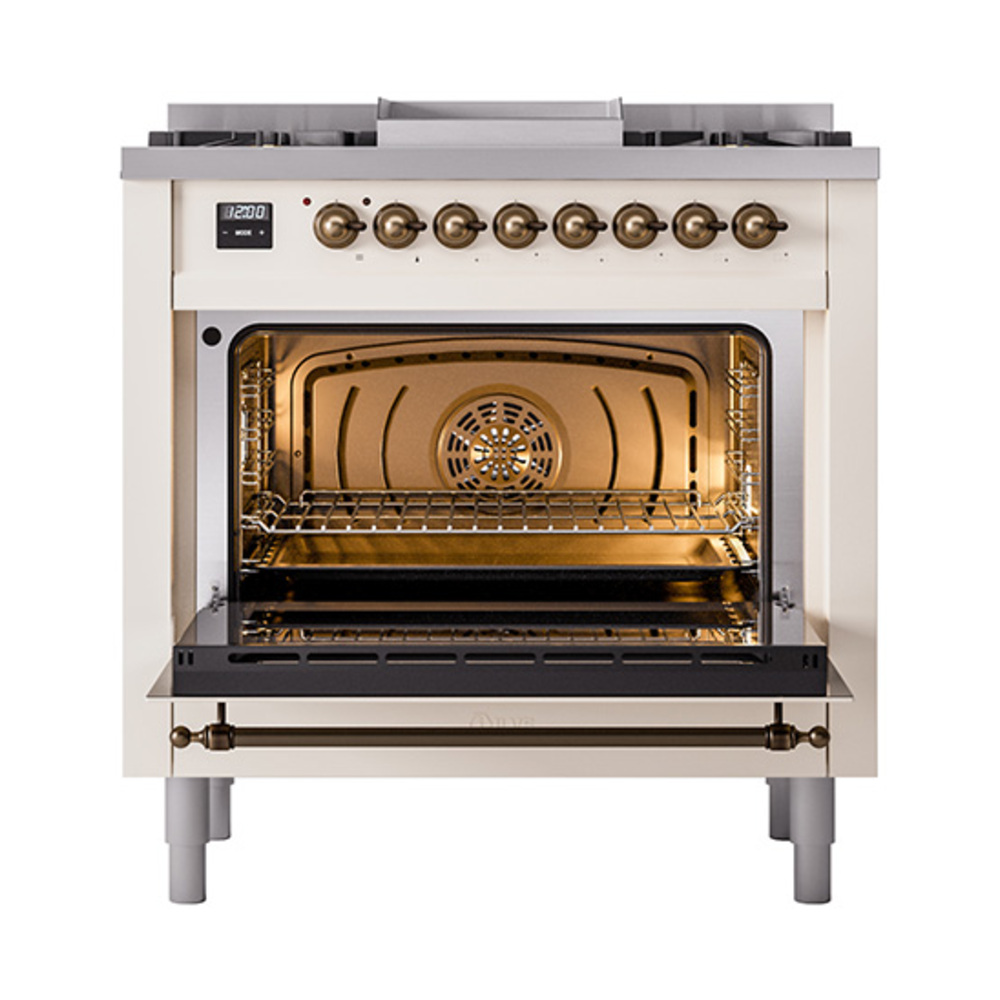 ILVE_UP36FQNMPAWB_Nostalgie_II_oven_door_opened